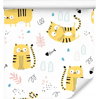 Fototapeta Dětská tapeta SLADKÉ KOČIČKY Pohádka Příroda Komiks