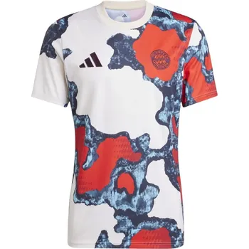 adidas Bayern Munich Prematch Shirt 2024 2025 Adults Red/Aqua L