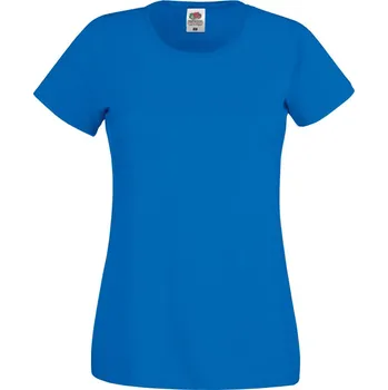 pracovní tričko Fruit of the Loom Tričko Lady-Fit Original T, krátký rukáv, dámské COT16142045001-royal blue S Modrá královská