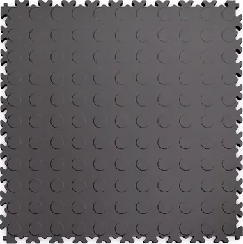 Venkovní dlažba Grafitová plastová (PVC) zátěžová dlažba Fortelock Industry ECO Premium (penízky) - délka 51 cm, šířka 51 cm, výška 0,7 cm