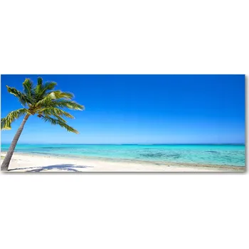 Obraz Lacobel pod skříňky v kuchyni Tropická pláž XXL
