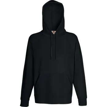 pracovní mikina Fruit of the Loom Mikina Lightweight Hooded Sweat s kapucí, raglánová, pánská COT16214000202-black M Černá