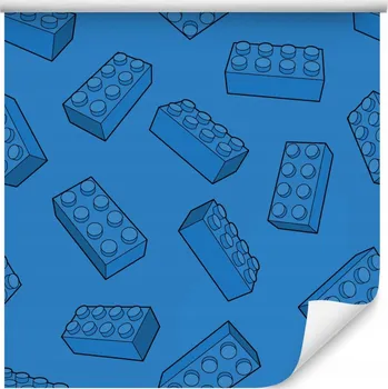 Fototapeta Tapeta do pokoje pro kluka, modré LEGO kostky
