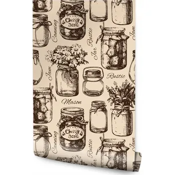 Fototapeta Tapeta do kuchyně - Sklenice jako kreslené /208822063