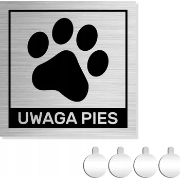 Domovní číslo NEREZOVÁ cedulka na oplocení/branku POZOR PES 10x10 Hliník