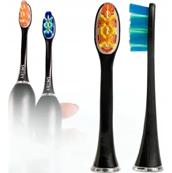 Náhradní hlavice k elektrickému kartáčku Náhradní Hlavice k sonickému kartáčku Smiley Pro – Pro White 2 ks, černá