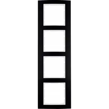 Rámeček čtyřnásobný Hager černý