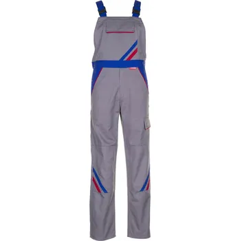 Pracovní oblečení Pracovní kalhoty s laclem PLANAM HIGHLINE s šedou barvou vel. 94