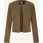 Riani Dámská Kožená Bunda, tmavě zelená, 44