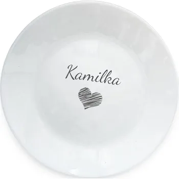 Žertovný předmět GRAVENO Talíř s vlastním JMÉNEM