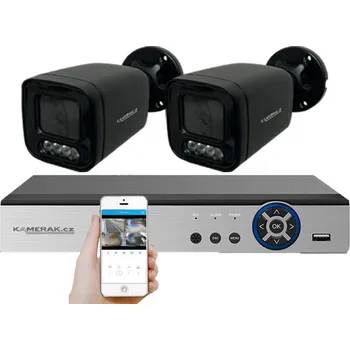 Kompletní kamerový systém 2 kamerový AHD set HE2-56E 5Mpx 1920p, H.265, CZ menu