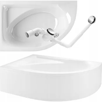 Vana ROHOVÁ VANA S OBKLADEM 170X110 LEVÁ SIFON ASYMETRICKÁ AKRYLÁTOVÁ LAMINART