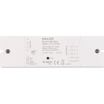 Ovladač světel ZigBee přijímač - řízení jasu, CCT, RGB, RGBW, RGB+CCT, max. 5x4A, 12-24V