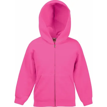 Chlapecké kalhoty Fruit of the Loom Mikina Classic Kids Jackets kapucí na zip, dětská COT162045310a4-fuchsia Fuchsia 116