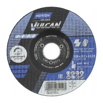 Řezný kotouč KOTOUČ NA ŘEZÁNÍ KOVŮ OCEL INOX NORTON VULCAN 125x3,2