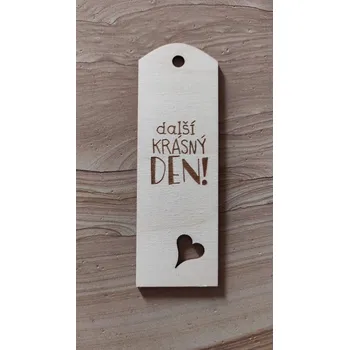 Doplněk ke knize Dřevěná záložka do knihy - krásný den!