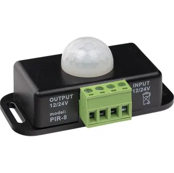 LED páska Pohybový PIR senzor, DC 12-24V, max. 6A, IP20, černý