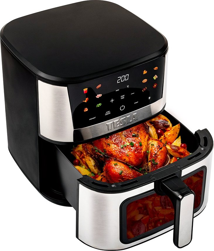 TESLA AirCook Q60 XXL Pro - multifunkční digitální horkovzdušná fritéza