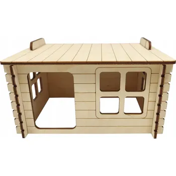 DŘEVĚNÝ DOMEČEK PRO KŘEČKA MYŠ HLODAVCE KLEČ