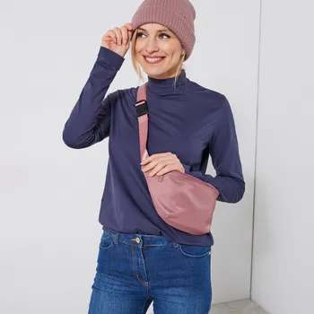 Dámské tričko Tričko se stojáčkem a dlouhými rukávy nám. modrá 42/44