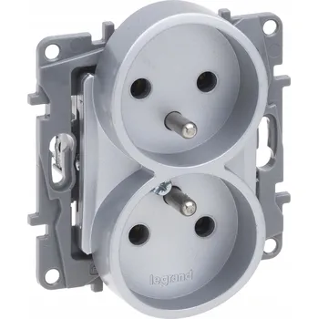 Elektrická zásuvka Legrand stříbrná nástěnná Elektrická Zásuvka