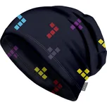 Unuo, Dětská čepice fleecová Homeless, Černá, Kostičky UO (49-52 cm)