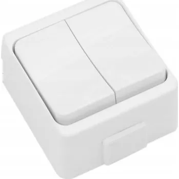 vypínač Dvojitý vypínač Klasik Irma bílý WNT121