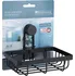 Mýdlenka Bathroom Solutions Koupelnový košík na mýdlo s přísavkami 13,4 x 11,5 x 11,5 cm černý 