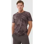 Pánské funkční triko 4F 4FWSS25TFTSM1216 BROWN ALLOVER M