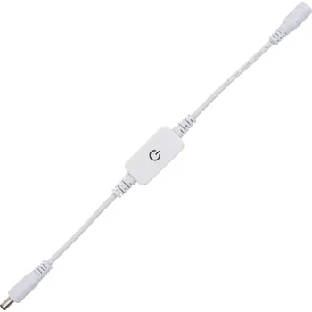 Dotykový stmívač s power konektory, bílá barva, max. 6A