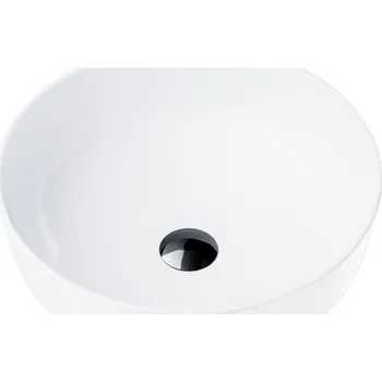 Umyvadlo Umyvadlo na desku Corsan kulaté 415x415x135 mm s černou zátkou