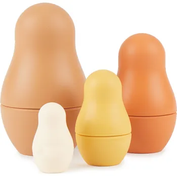 Hračka pro nejmenší Bieco - Silikonová skládací matrjoška - Chocolate Bliss