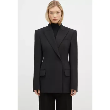 Dámské sako Vlněné sako Sportmax Danzica černá barva, hladká, 2422046014600, 38, 99X