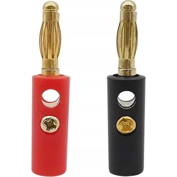 IP kamera Banánková zástrčka pro reproduktor, pozlacená, pár