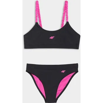 Dívčí plavky Dětské plavky 4F 4FJWSS25UBKSF045 DEEP BLACK 146-152