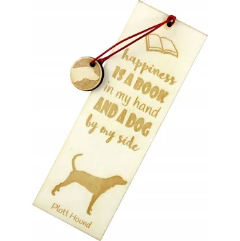 Doplněk ke knize Plott Hound gravírovaná záložka do knihy se psem, jméno psa