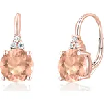 JVD Dámské stříbrné rose gold klasické náušnice se zirkony ryz. 925/1000 SVLE1119XH2RC00