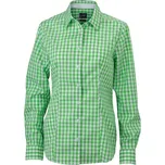 James & Nicholson Košile JN 616, popelínová, dlouhý rukáv, dámská COT-020616k9103 L Modrá ledově/bílá