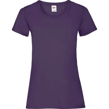 pracovní tričko Fruit of the Loom Tričko Lady-Fit Valueweight T, krátký rukáv, dámské COT16137235001-purple S Purpurová