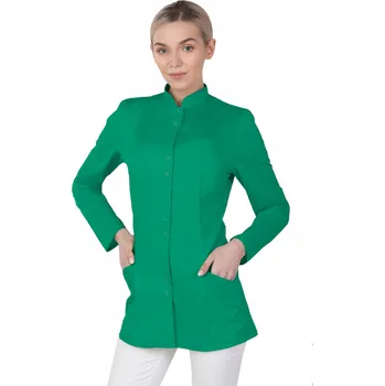 Kuchyňská zástěra 50 DÁMSKÝ LÉKAŘSKÝ PLÁŠŤ NA ZIP SE STOJAKEM KOSMETICKÝ ZÁSTĚRA 141SD