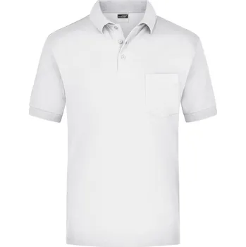 James & Nicholson Polokošile JN 26 s náprsní kapsou, krátký rukáv COT02002600103-white L Bílá