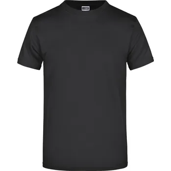 pracovní tričko James & Nicholson Tričko JN 02, krátký rukáv, pánské COT02000200215-black Černá 5XL