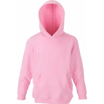 Chlapecké kalhoty Fruit of the Loom Mikina Classic Kids Hooded Sweat s kapucí, dětská COT162043040a8-light pink Růžová světlá 164