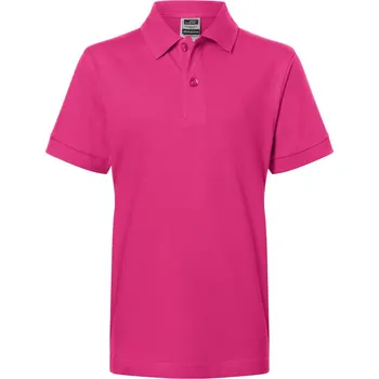Chlapecké kalhoty James & Nicholson Polokošile JN 70K, krátký rukáv, dětská COT02070K04802-pink M Růžová