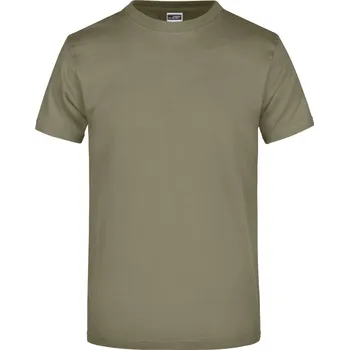 pracovní tričko James & Nicholson Tričko JN 02, krátký rukáv, pánské COT02000255014-olive Olivová 4XL