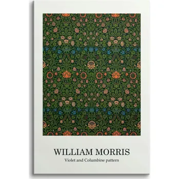 Obraz Replika Fialka a Orlíček - Reprodukce Williama Morrise Obraz na plátně 80x120