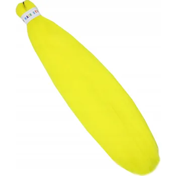 Syntetické vlasy na copánky Braid-Tail Pre-STRECHED #yellow ŽLUTÉ
