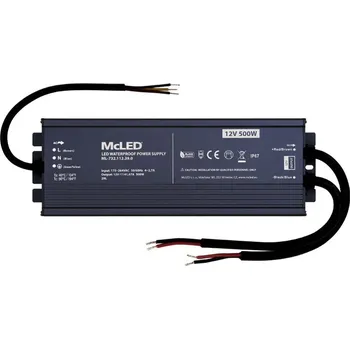 spínaný zdroj Napájecí zdroj 500W, DC12V/41,67A, IP67, hliníkové provedení