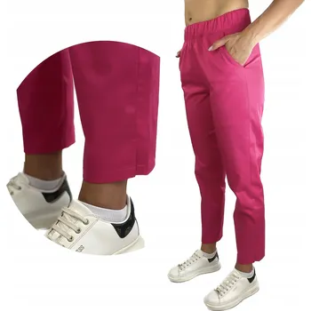Dámské kalhoty Dámské zdravotnické kalhoty classic elastic DuduMed, silná růžová, velikost S