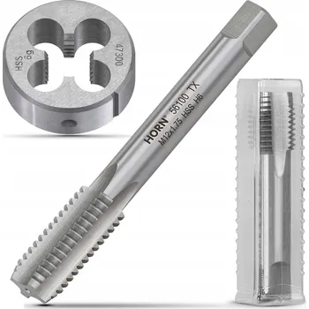 Závitořezný nástroj Závitník M12 ruční M12x1.75 DIN-352/1P + Závitové očko sada závitníků